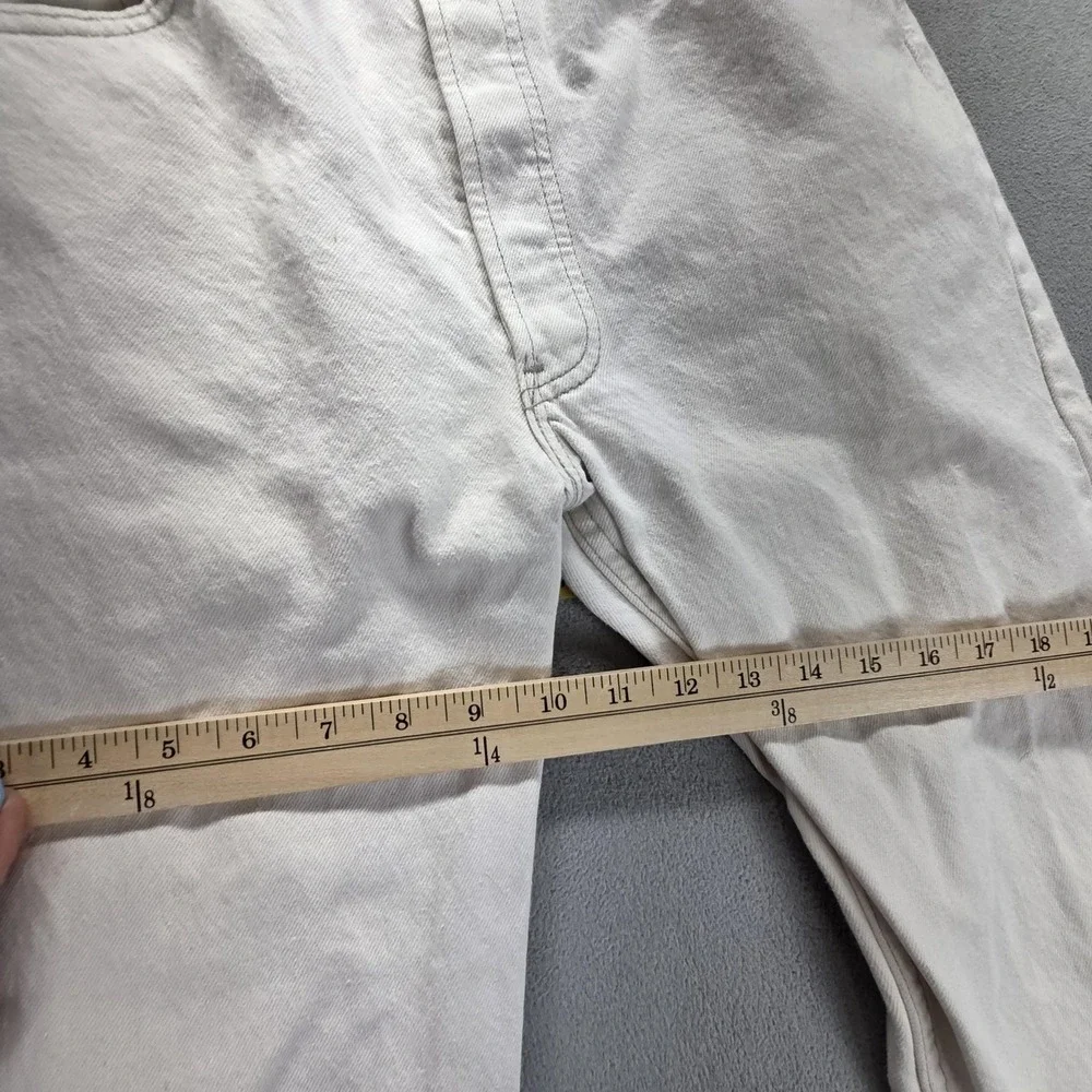 Vintage Levis 501 Jeans Mens White Straight Button Fly USA 90s Fits 28x30